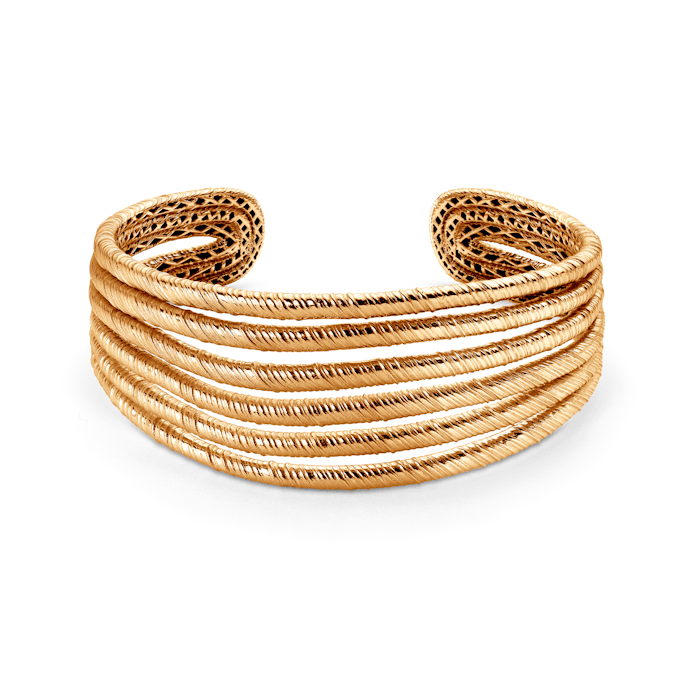 Bransoletka srebrna Luneé, pozłacana