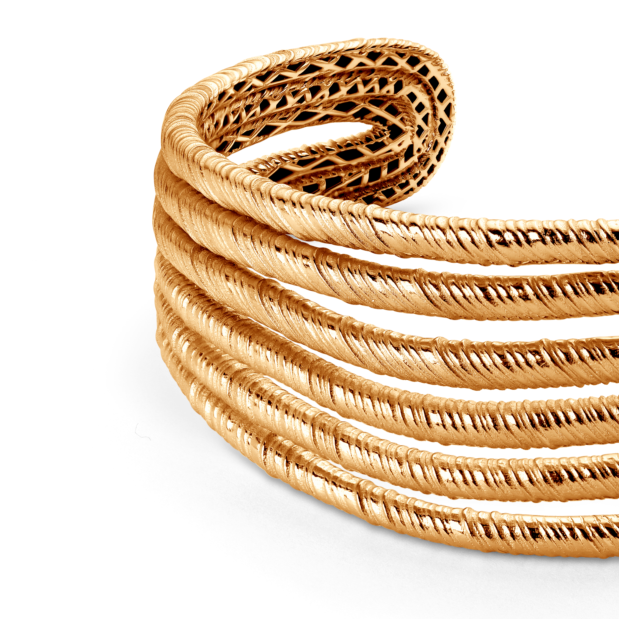 Bransoletka srebrna Luneé, pozłacana