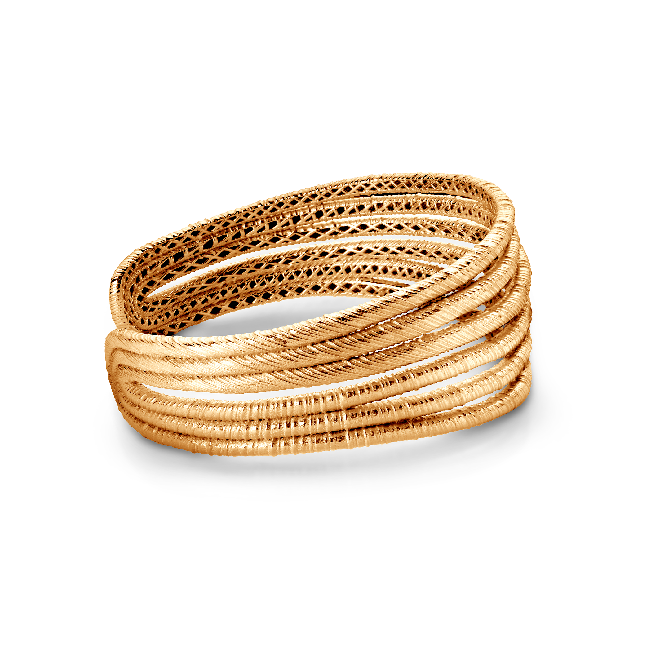 Bransoletka srebrna Luneé, pozłacana