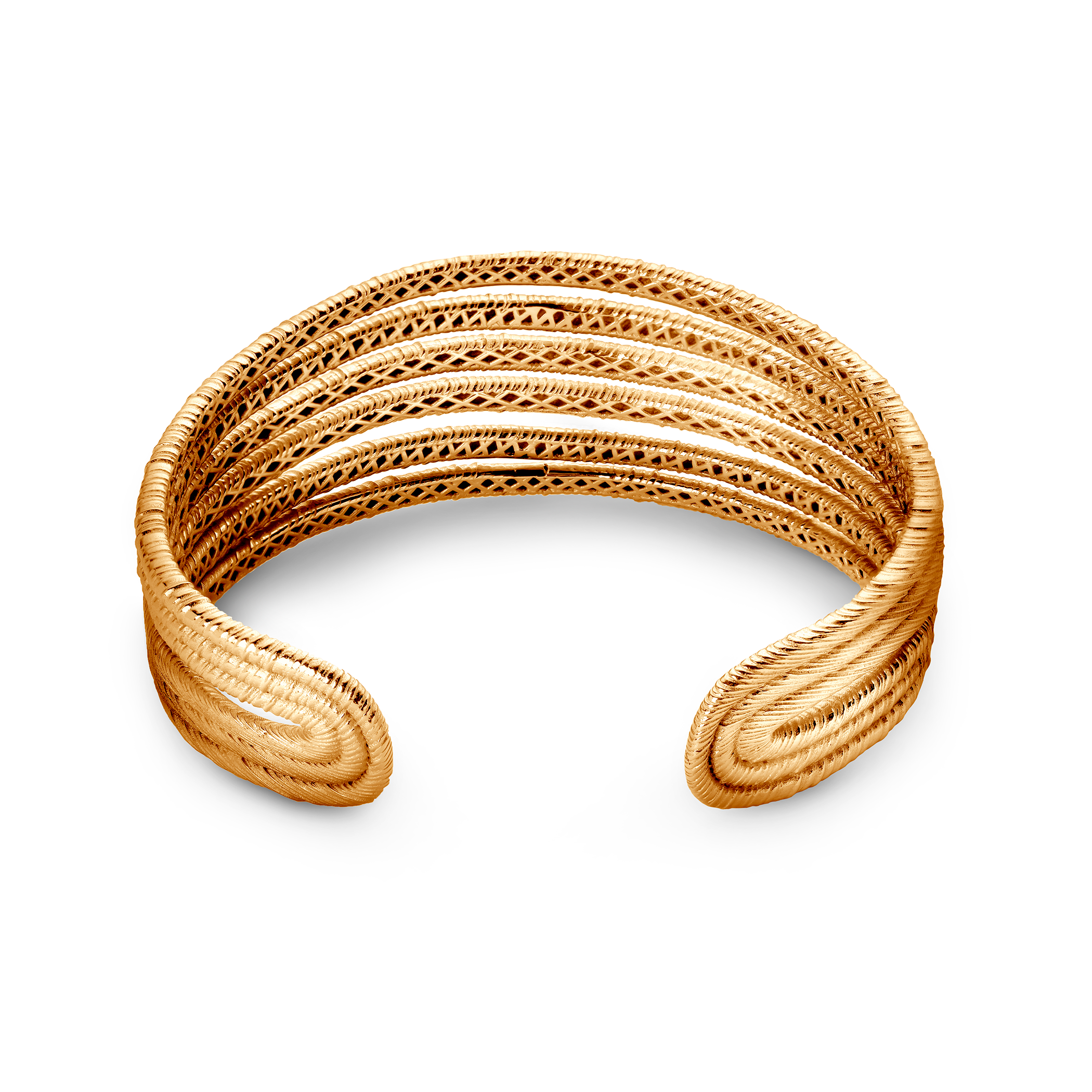 Bransoletka srebrna Luneé, pozłacana