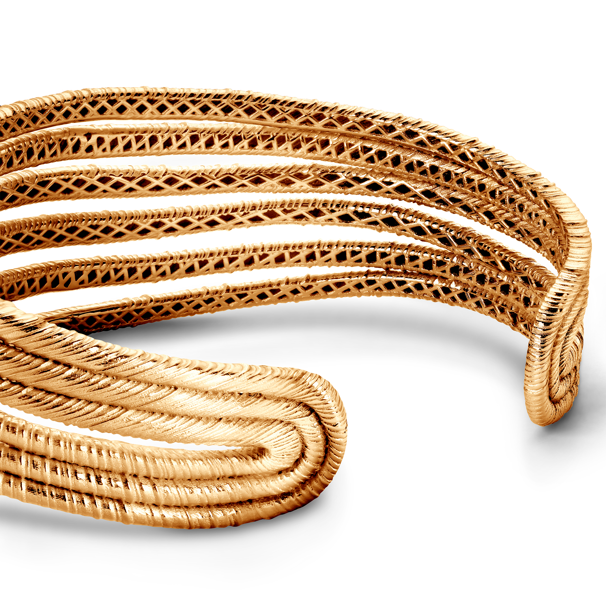 Bransoletka srebrna Luneé, pozłacana