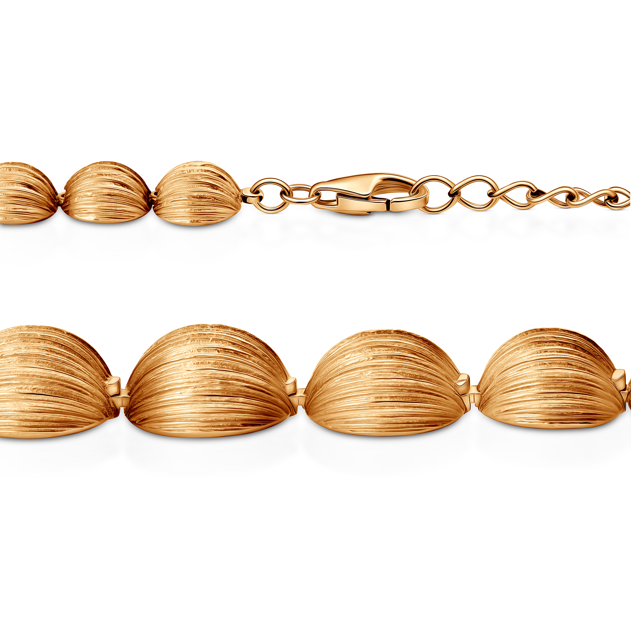 Naszyjnik srebrny Luneé, pozłacany