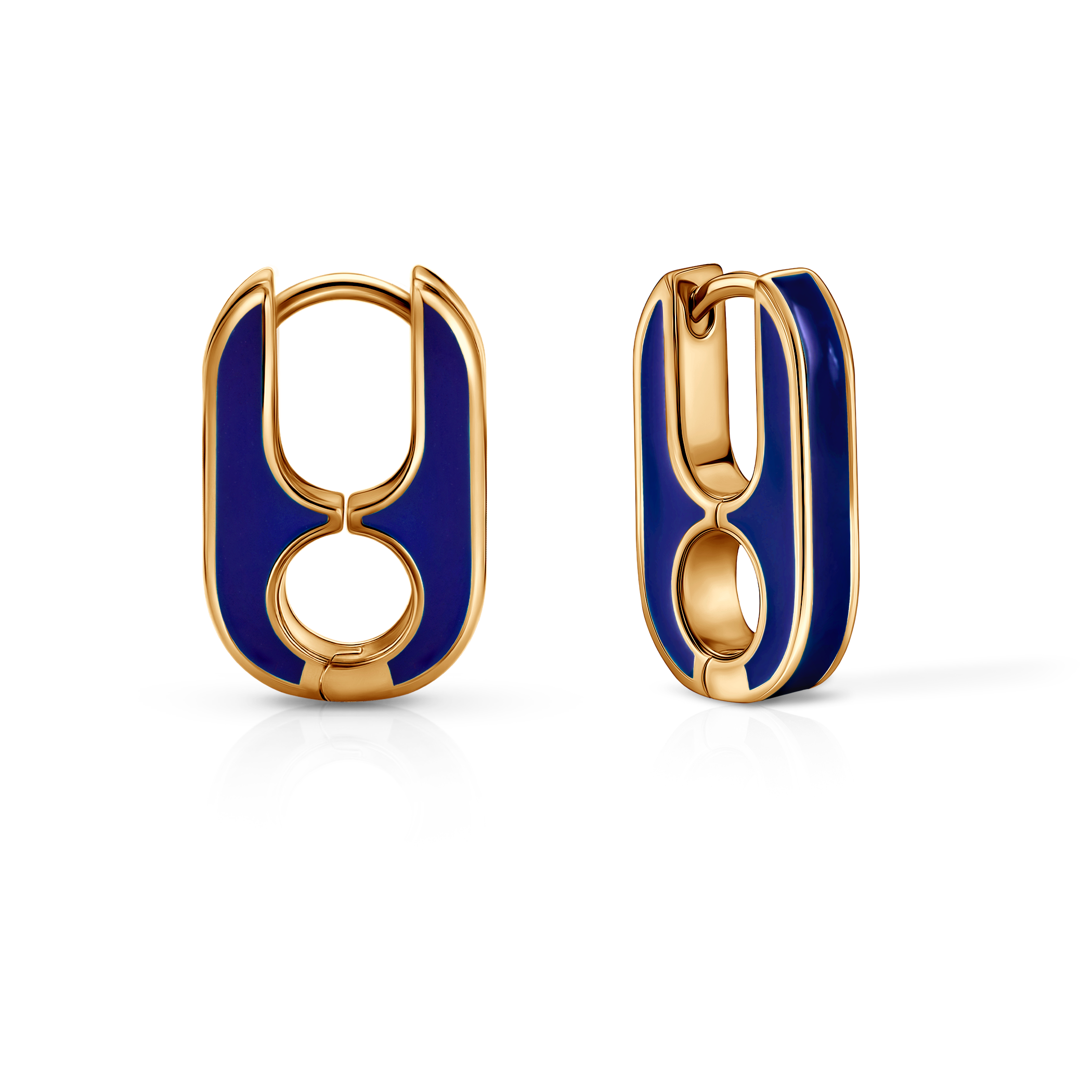 Kolczyki srebrne Prismé, pozłacane