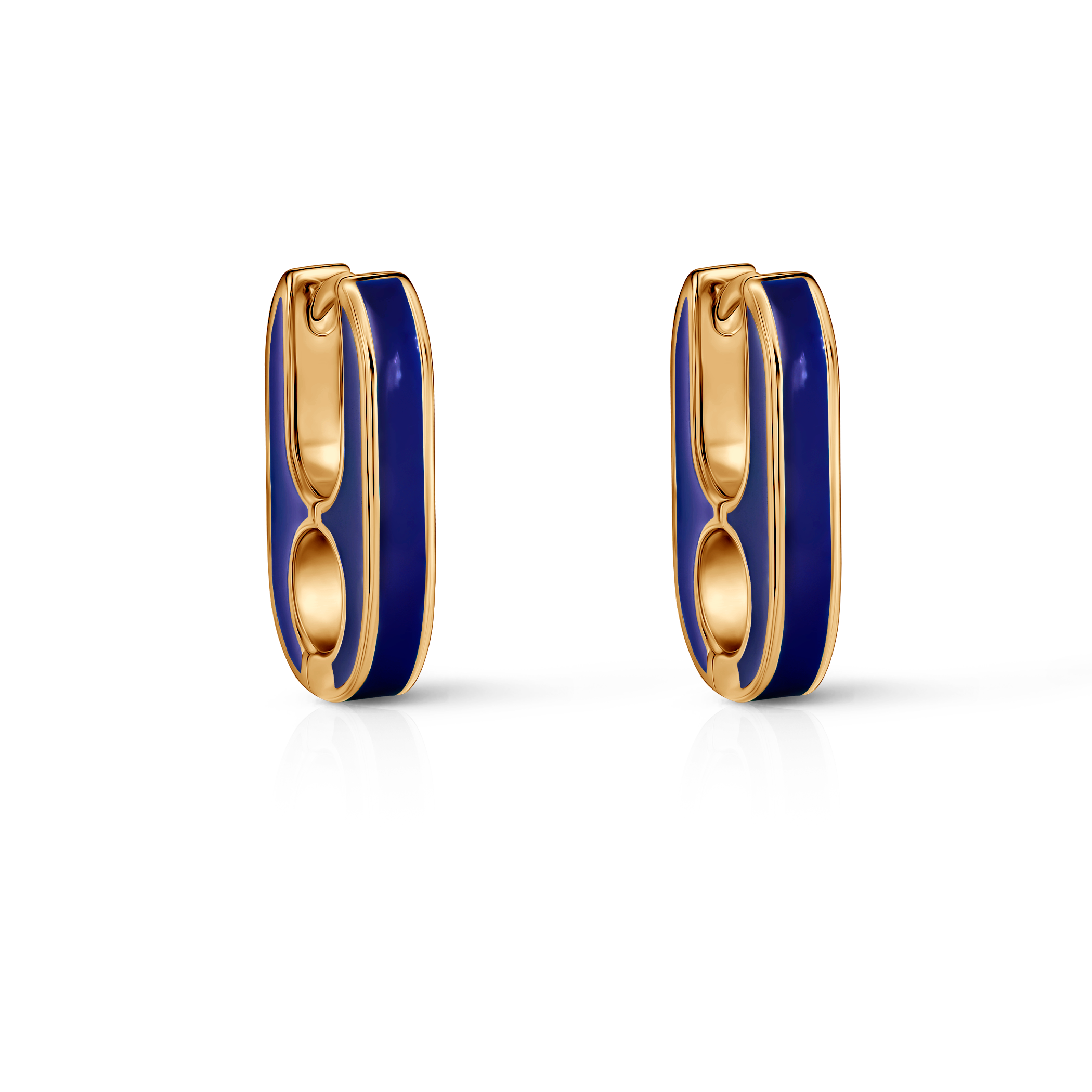 Kolczyki srebrne Prismé, pozłacane