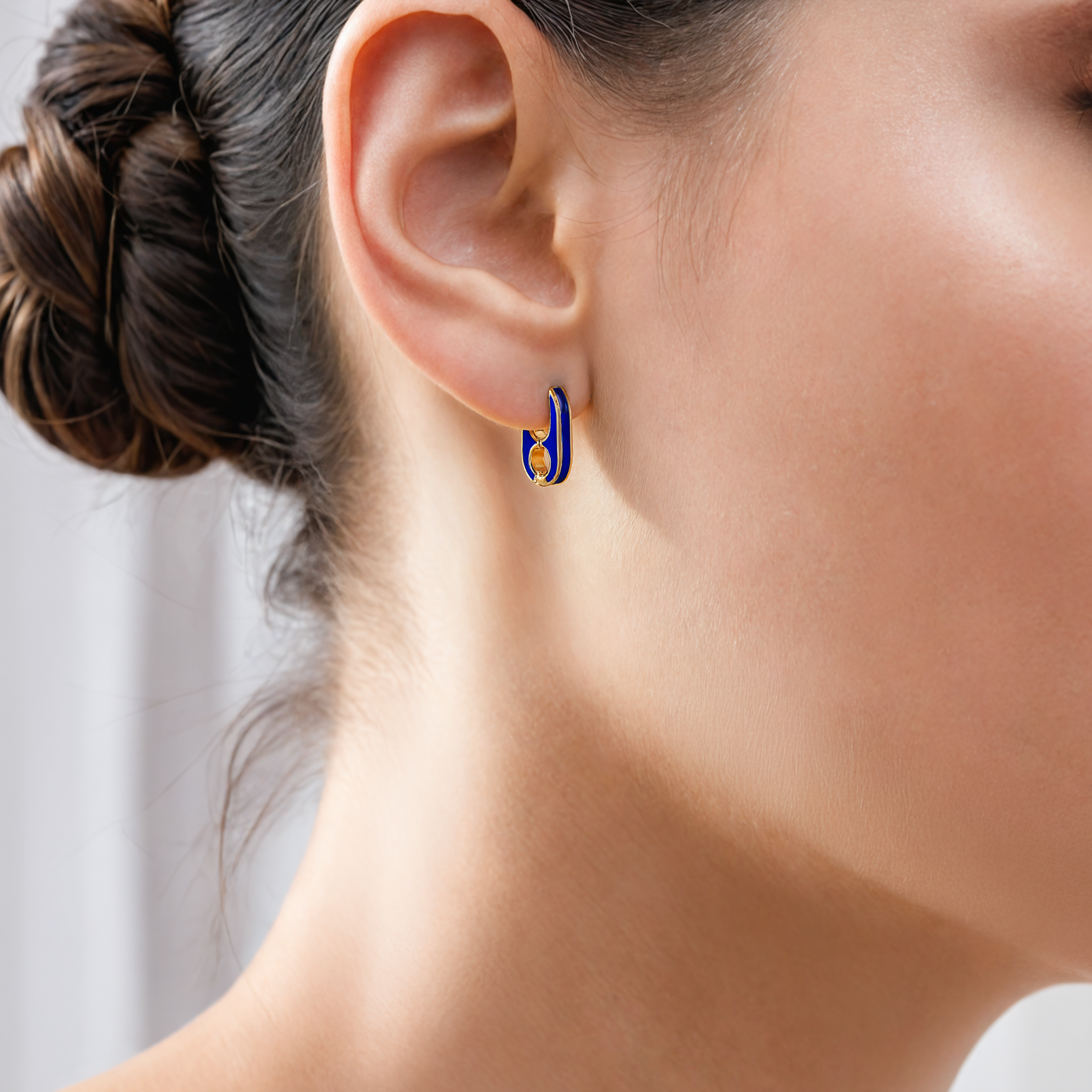 Kolczyki srebrne Prismé, pozłacane