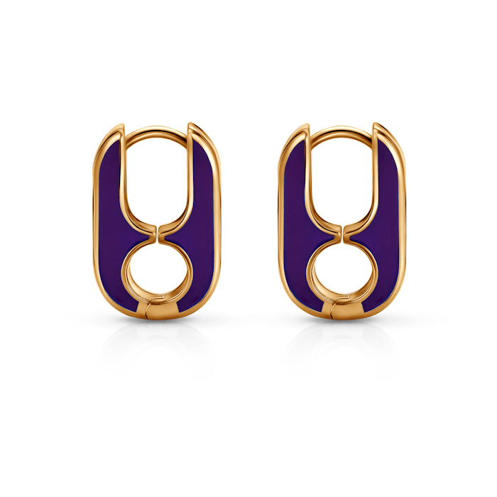 Kolczyki srebrne Prismé, pozłacane