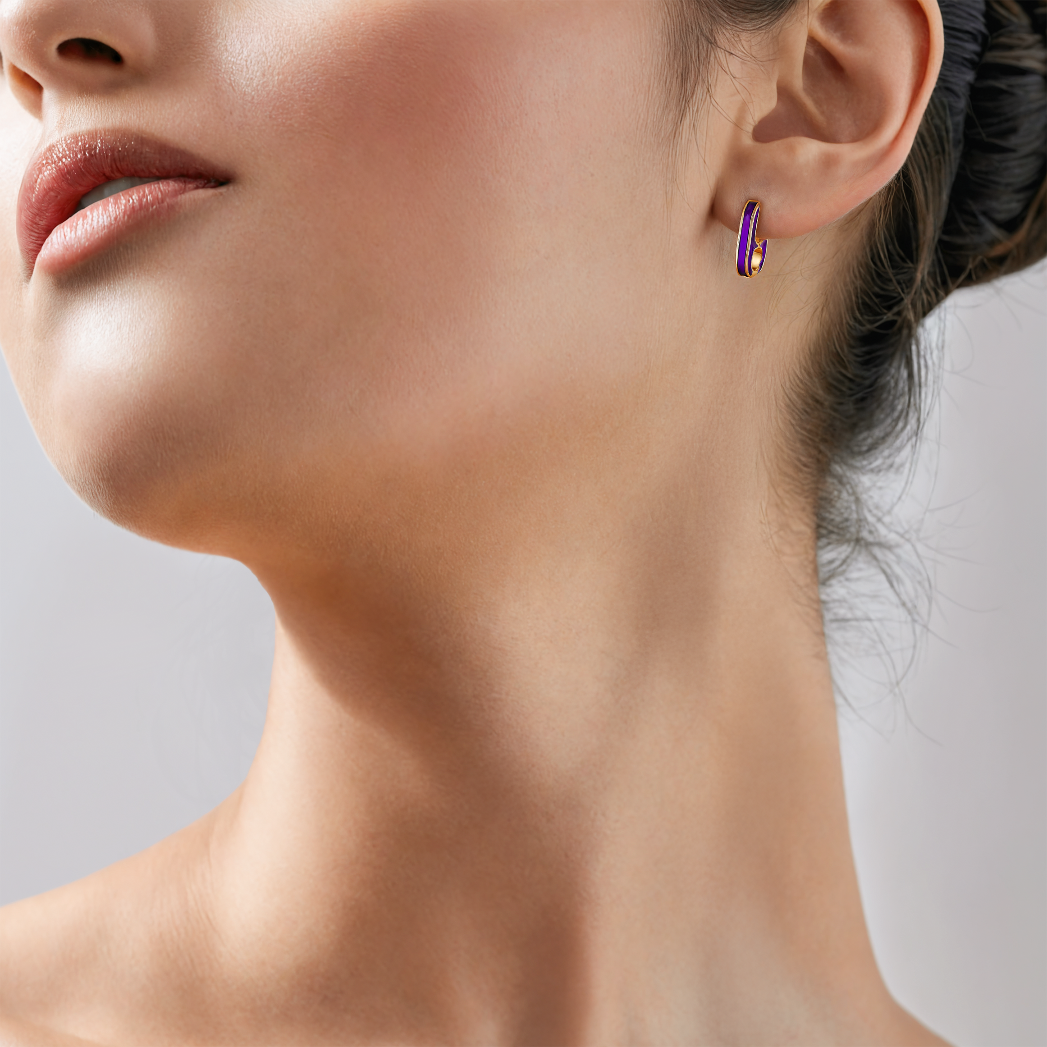 Kolczyki srebrne Prismé, pozłacane