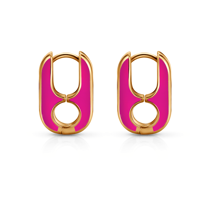 Kolczyki srebrne Prismé, pozłacane