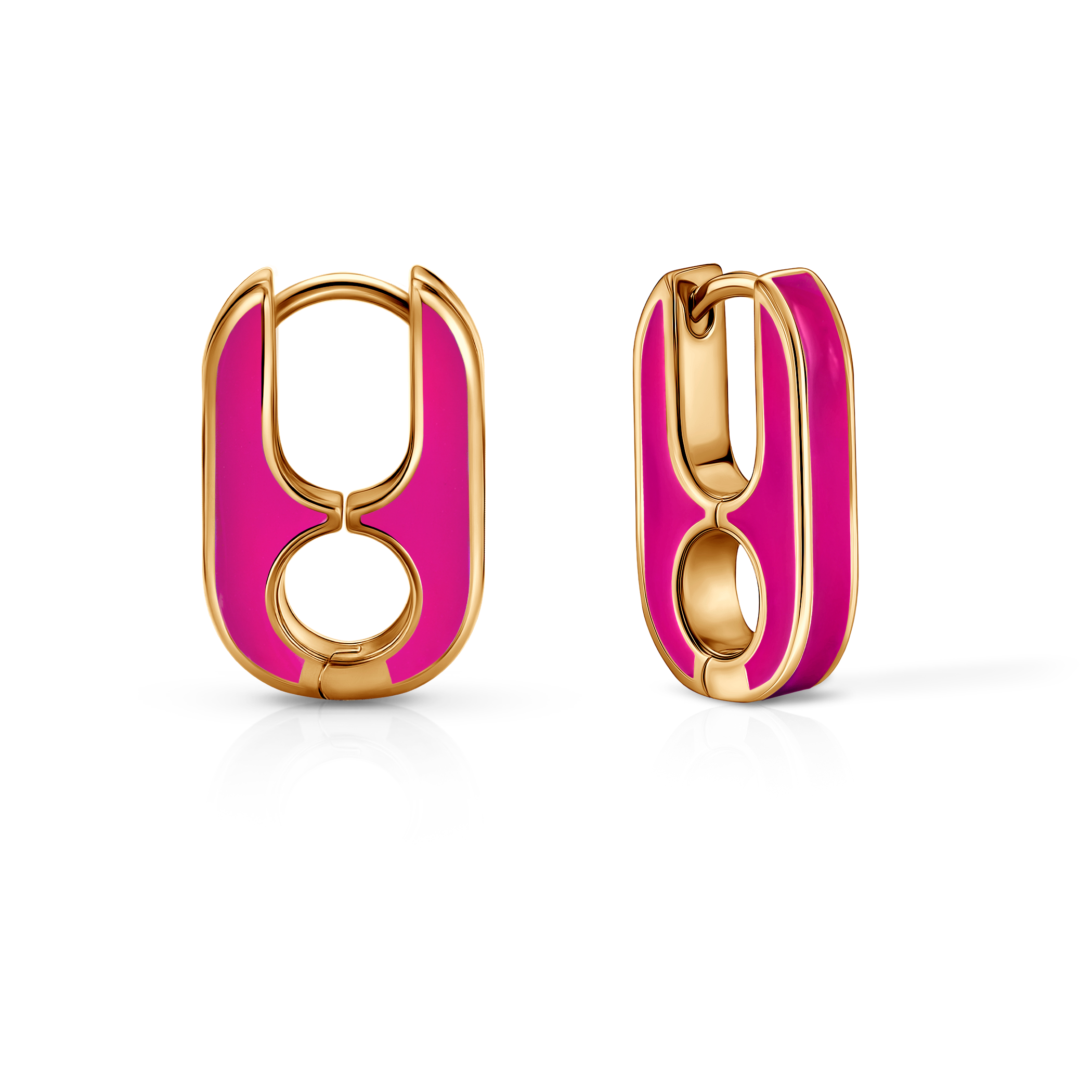 Kolczyki srebrne Prismé, pozłacane