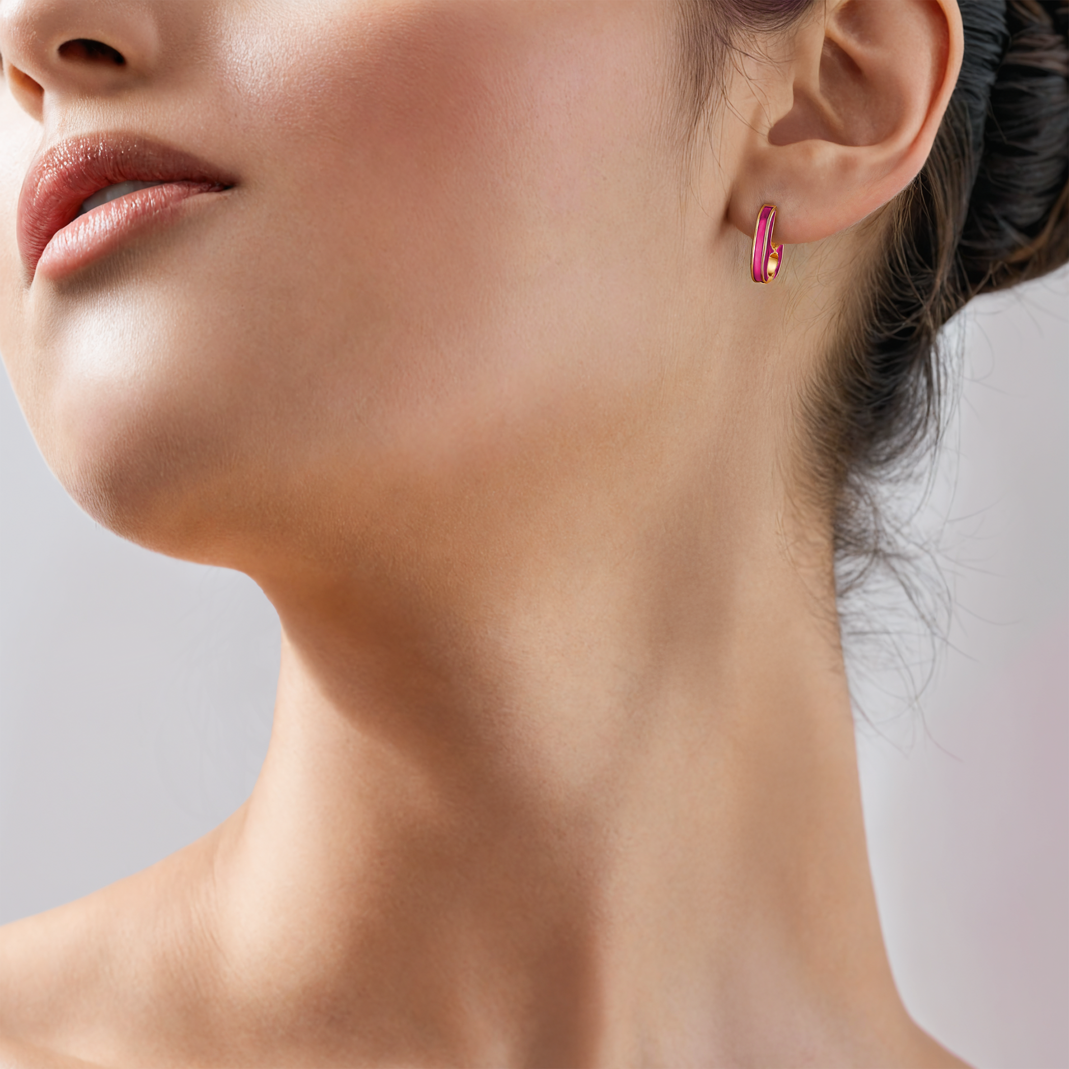 Kolczyki srebrne Prismé, pozłacane