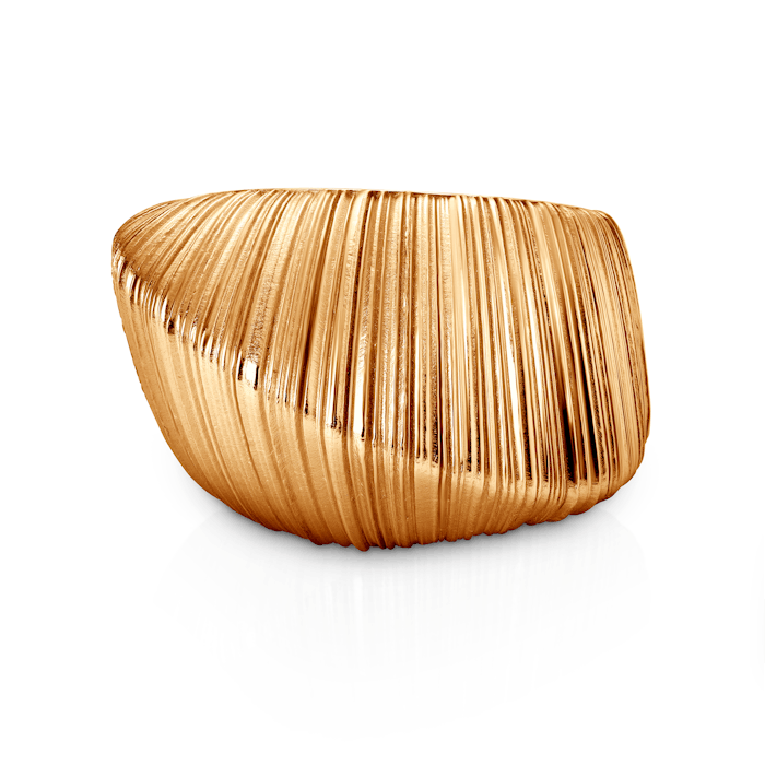 Pierścionek srebrny Luneé, pozłacany