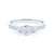 Zásnubní prsten Dream: bílé zlato, bílé safíry, diamanty