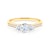Zásnubní prsten Dream: žluté zlato, bílé safíry, diamanty
