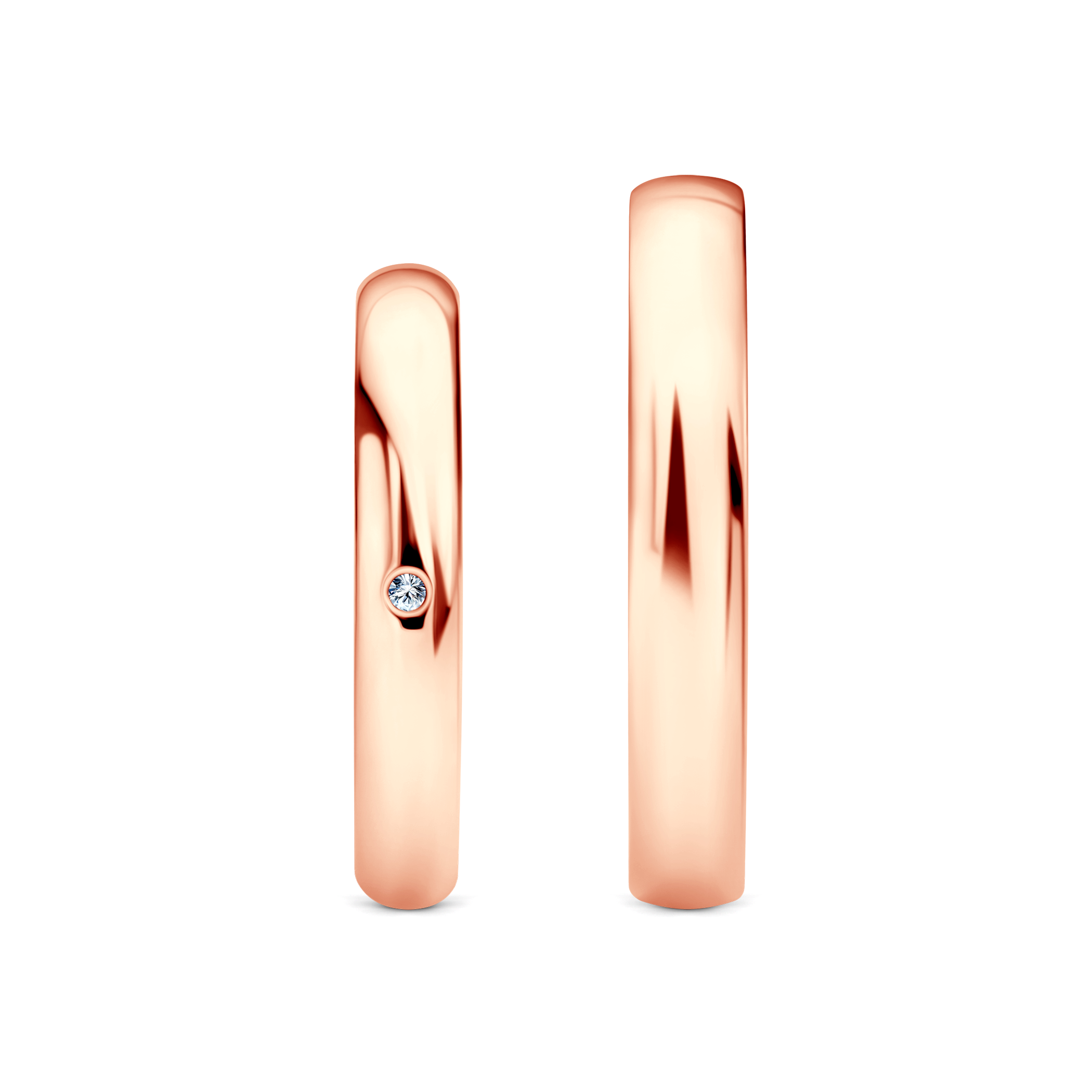 Eheringe Fairytale: Roségold, Labordiamanten, Halbrund, 3 mm und 4 mm - 4