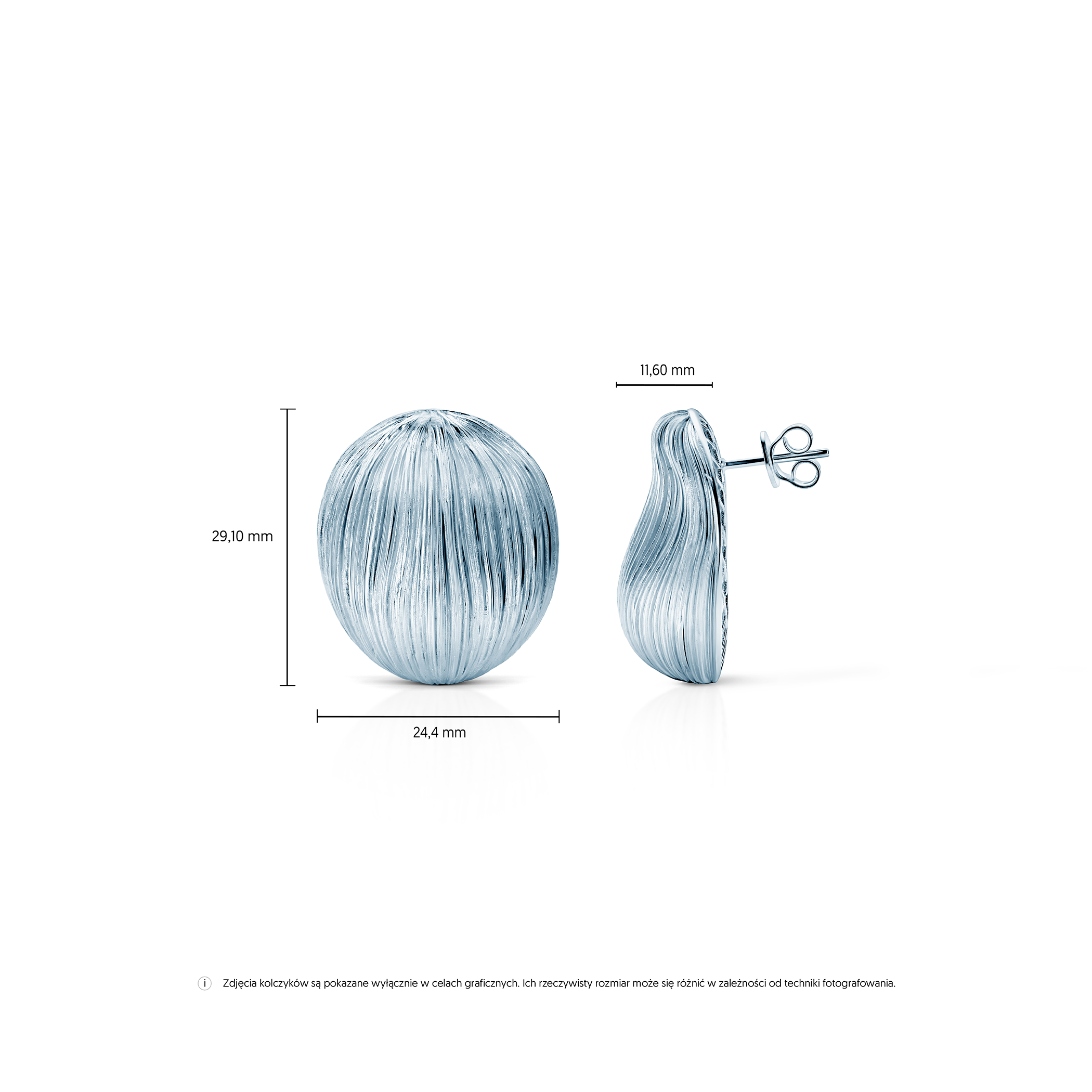 Kolczyki srebrne Luneé