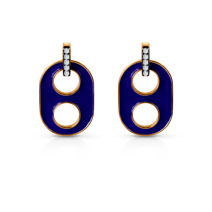 Kolczyki srebrne Prismé, pozłacane