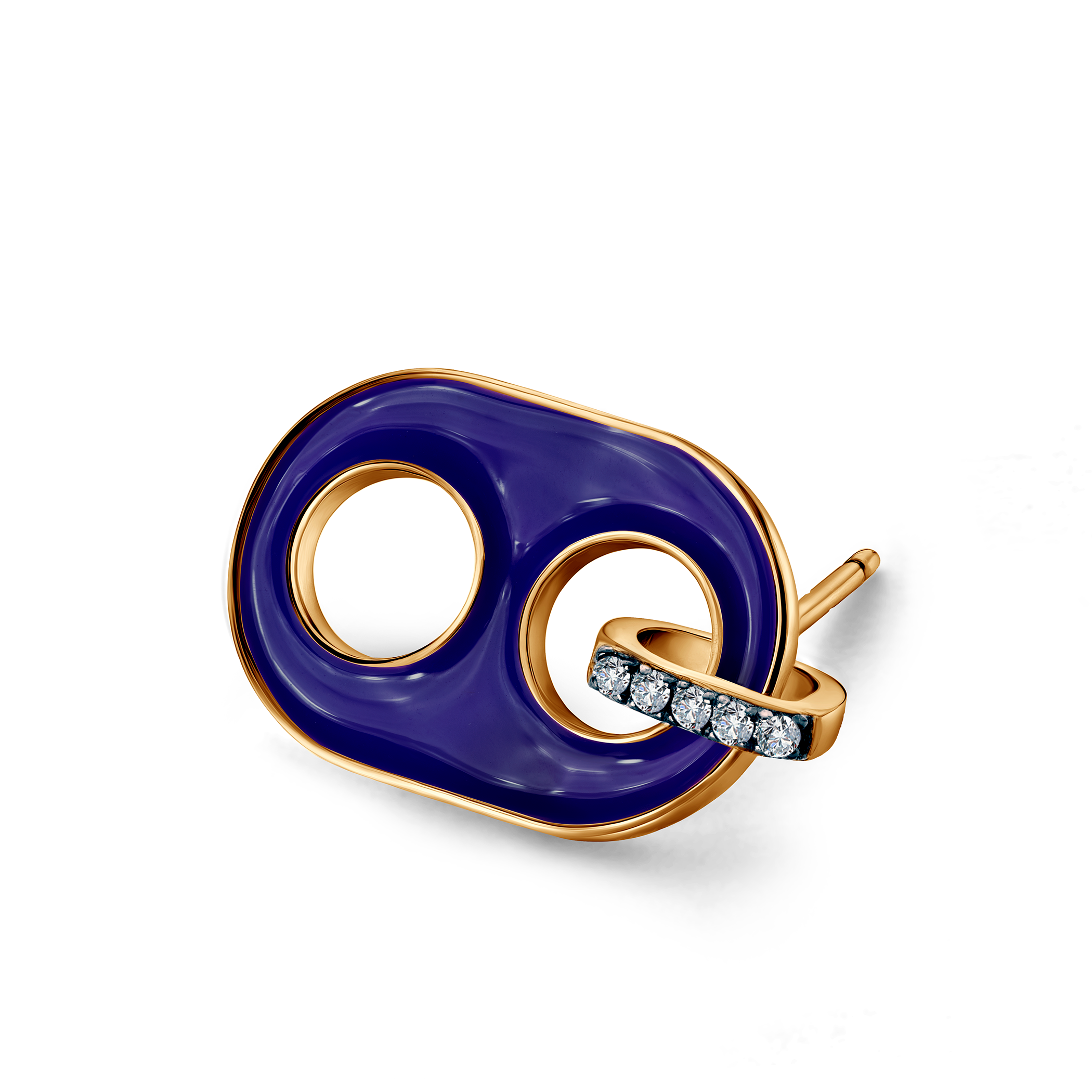 Kolczyki srebrne Prismé, pozłacane