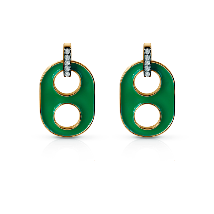 Kolczyki srebrne Prismé, pozłacane