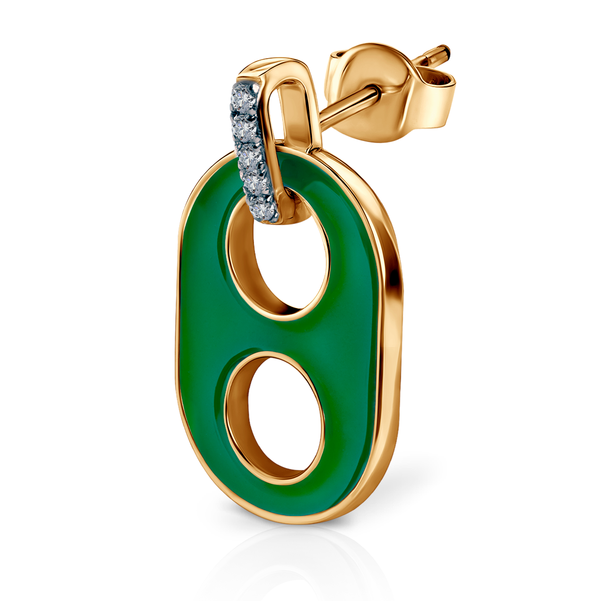 Kolczyki srebrne Prismé, pozłacane