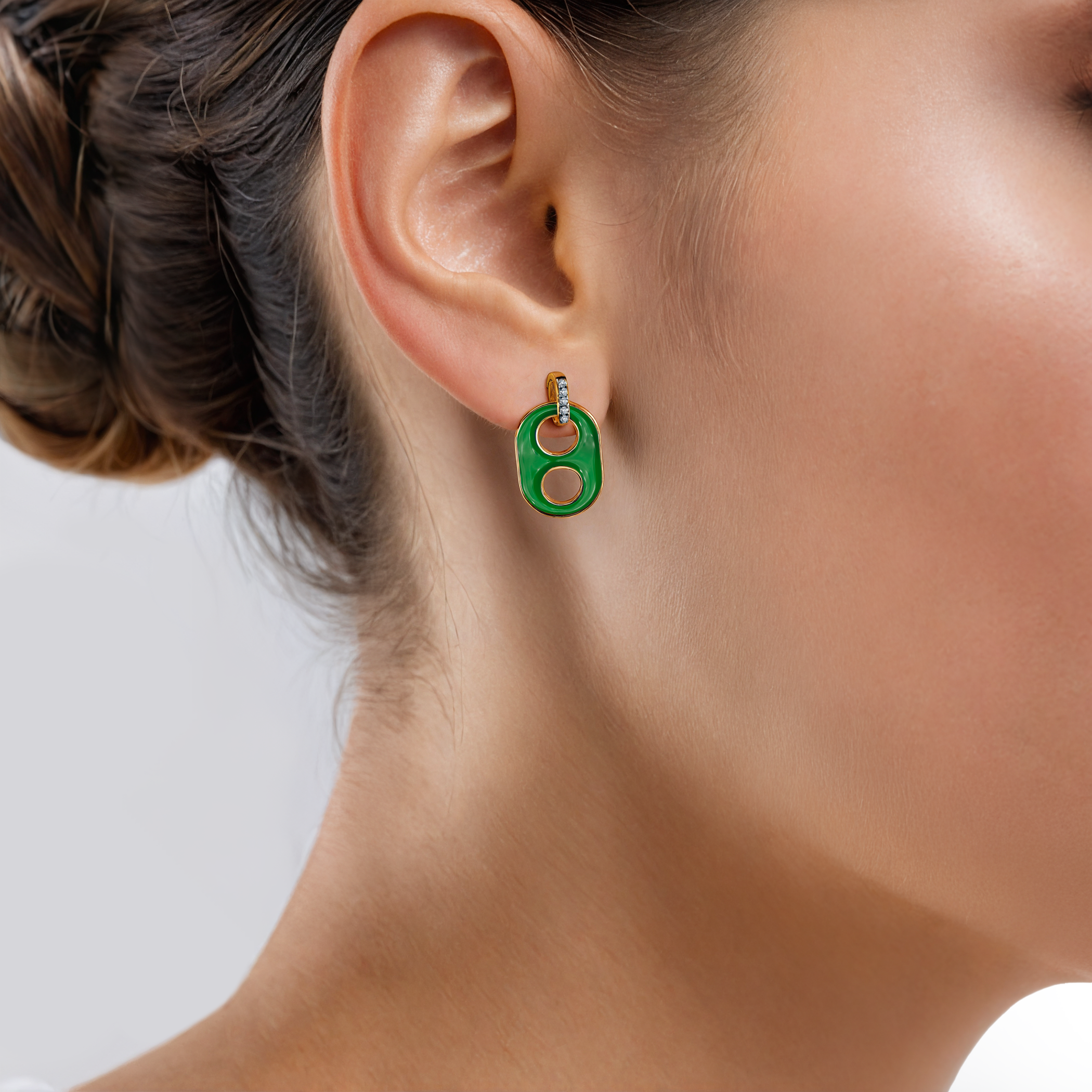 Kolczyki srebrne Prismé, pozłacane