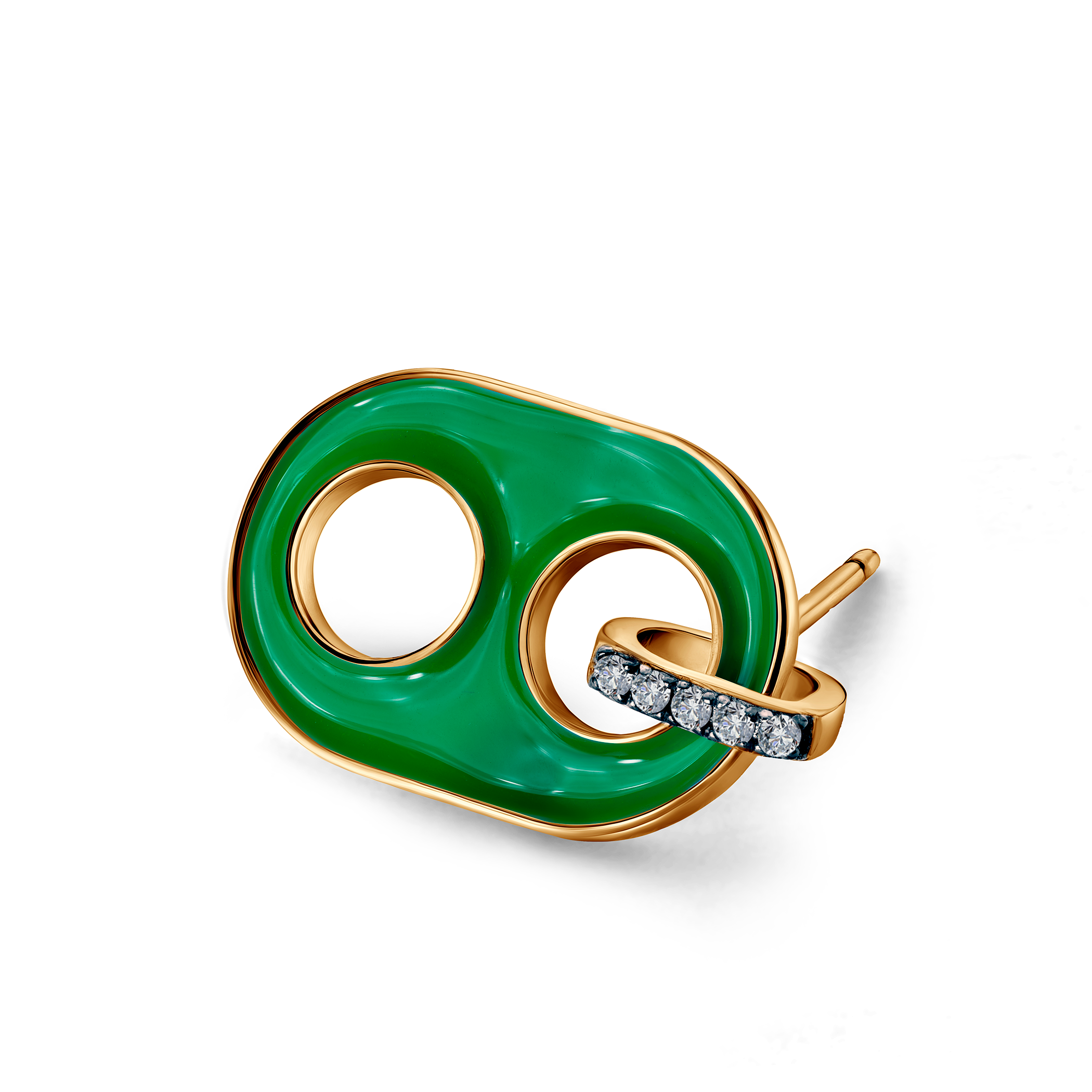 Kolczyki srebrne Prismé, pozłacane