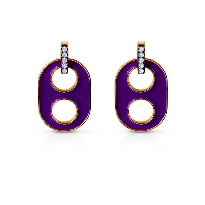 Kolczyki srebrne Prismé, pozłacane