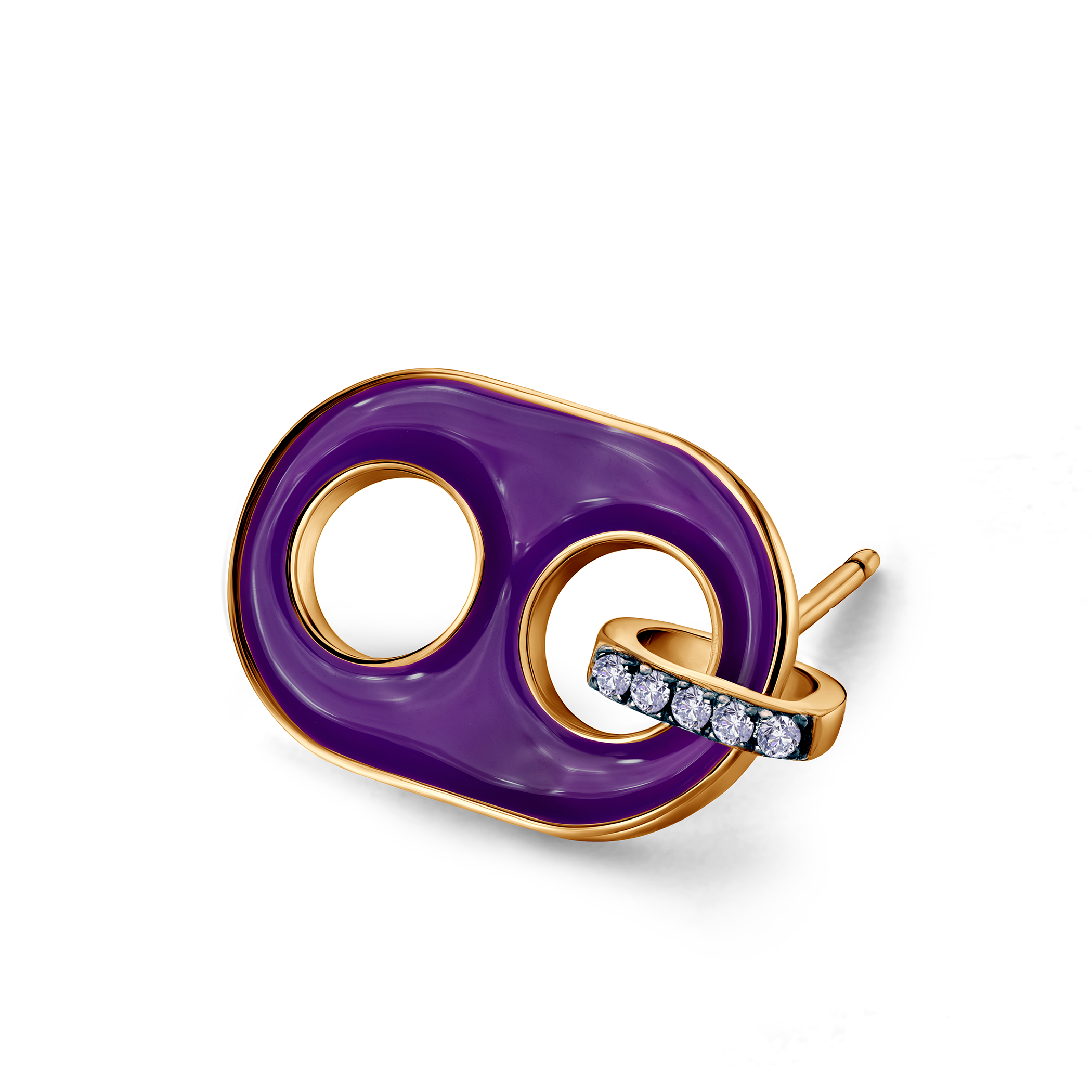 Kolczyki srebrne Prismé, pozłacane