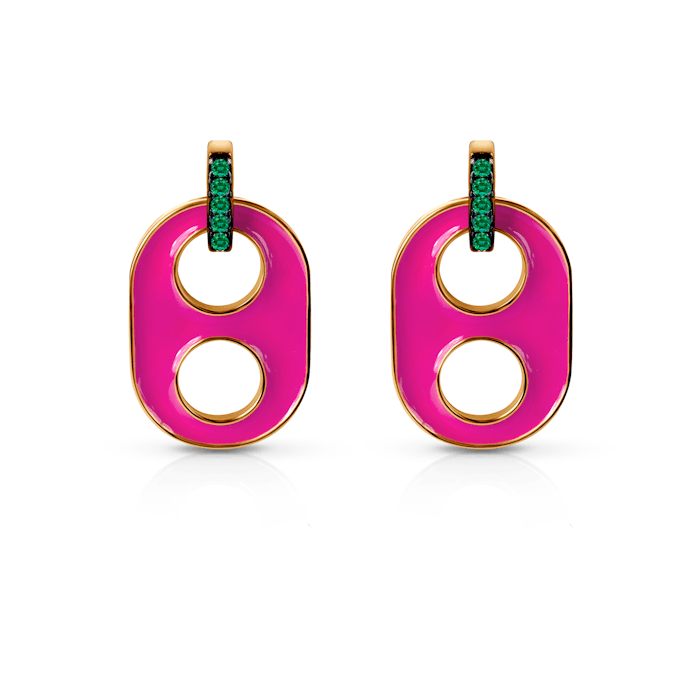 Kolczyki srebrne Prismé, pozłacane