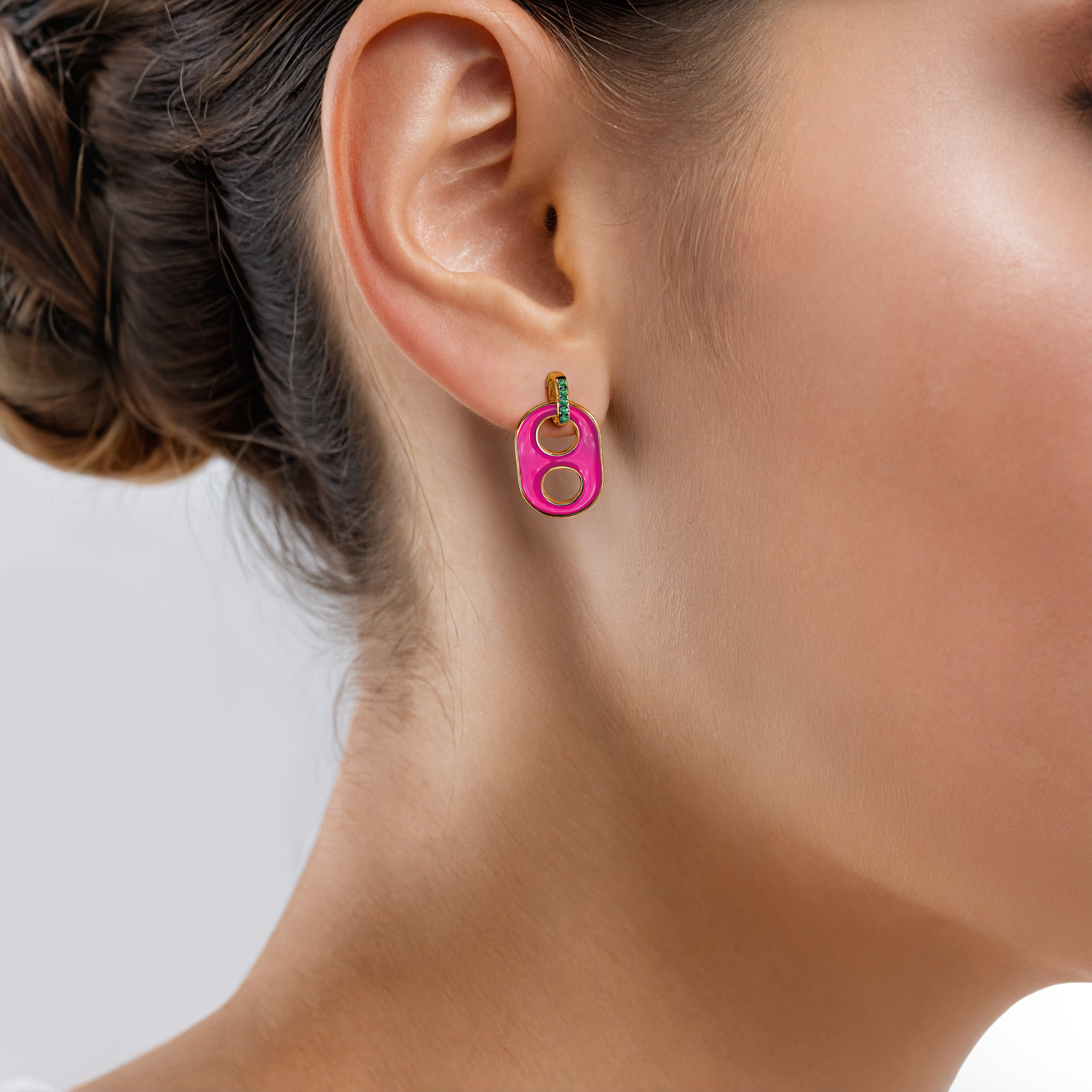 Kolczyki srebrne Prismé, pozłacane