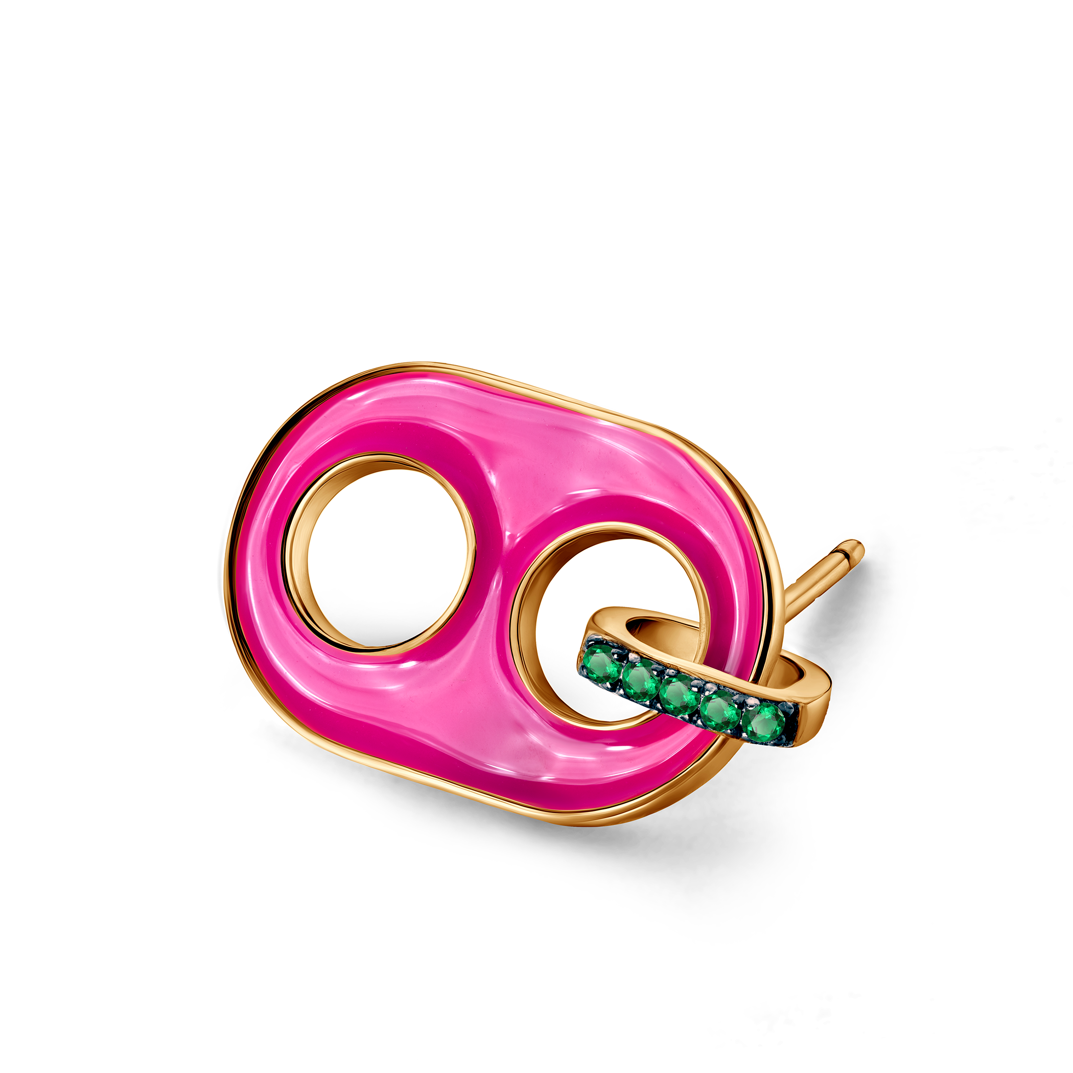 Kolczyki srebrne Prismé, pozłacane