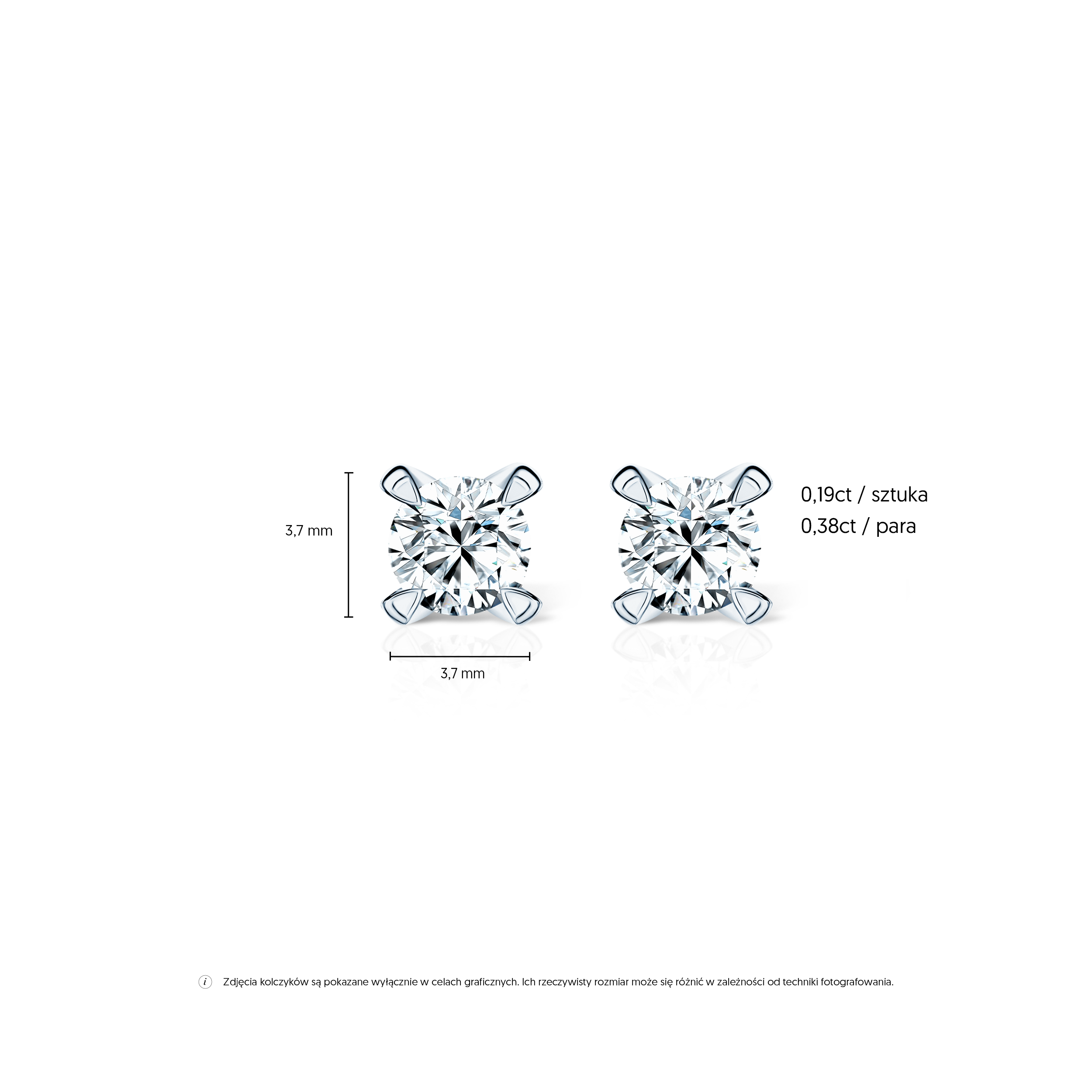 Kolczyki Share Your Love: białe złoto, diamenty laboratoryjne - 7