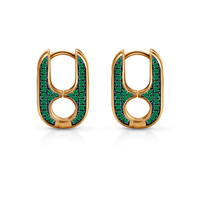 Kolczyki srebrne Prismé, pozłacane