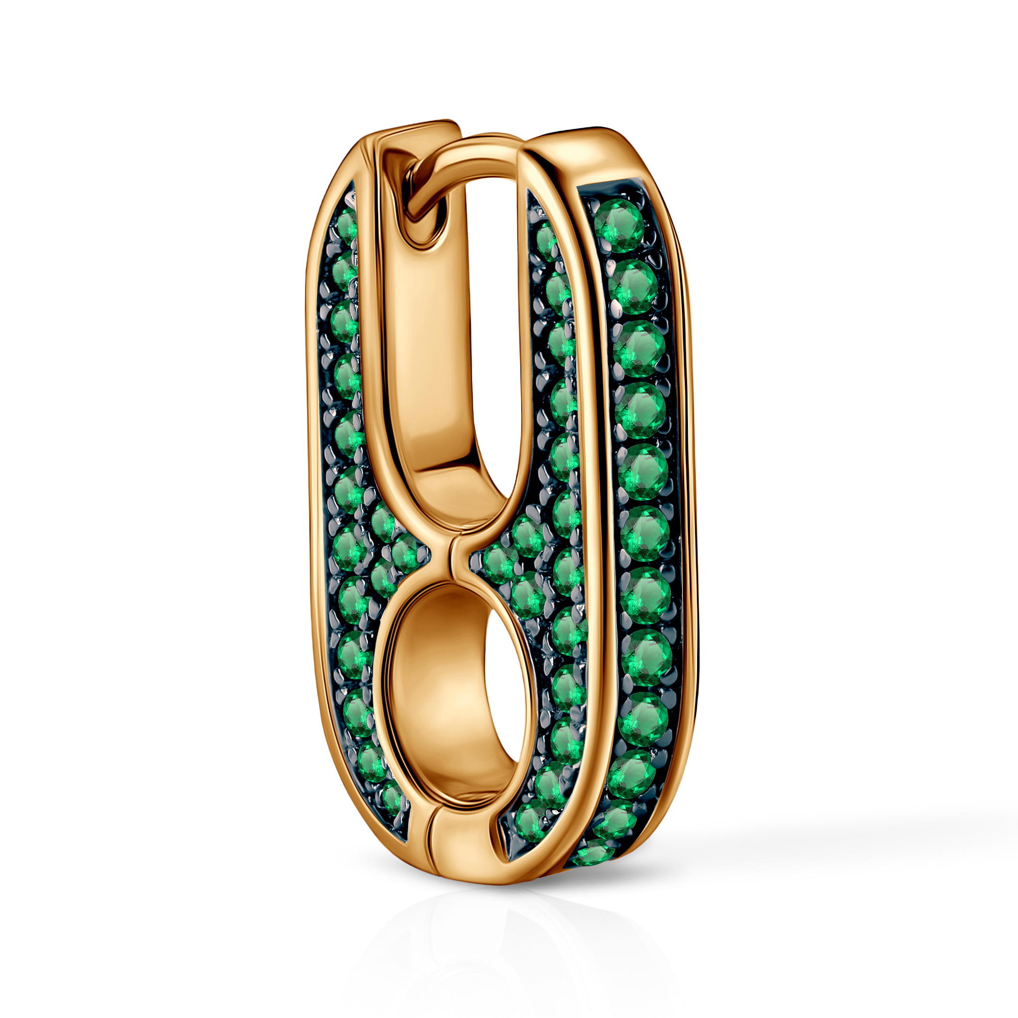 Kolczyki srebrne Prismé, pozłacane