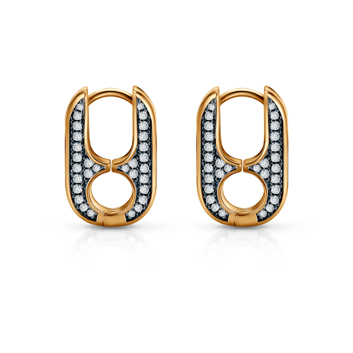 Kolczyki srebrne Prismé, pozłacane