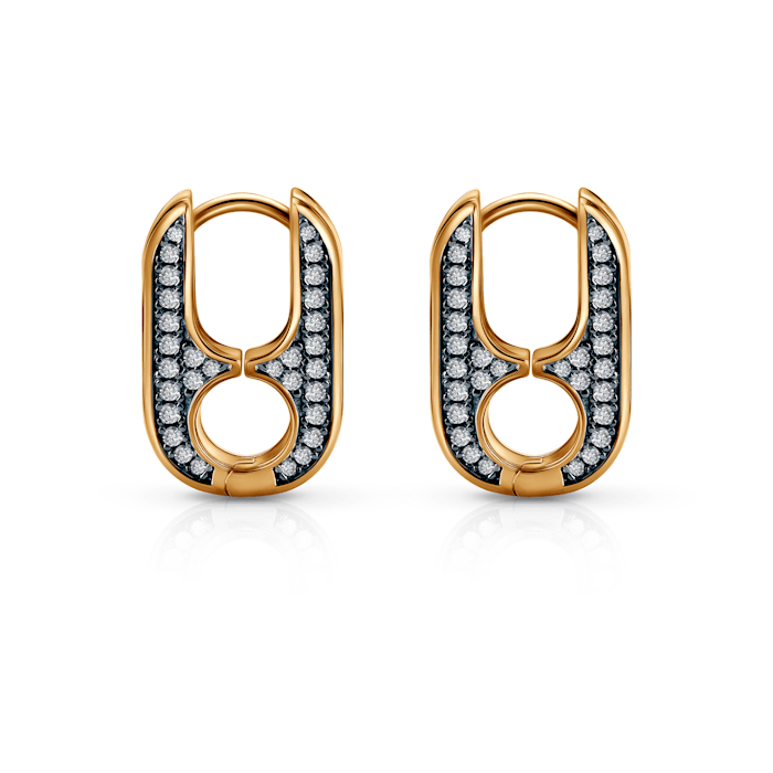 Kolczyki srebrne Prismé, pozłacane