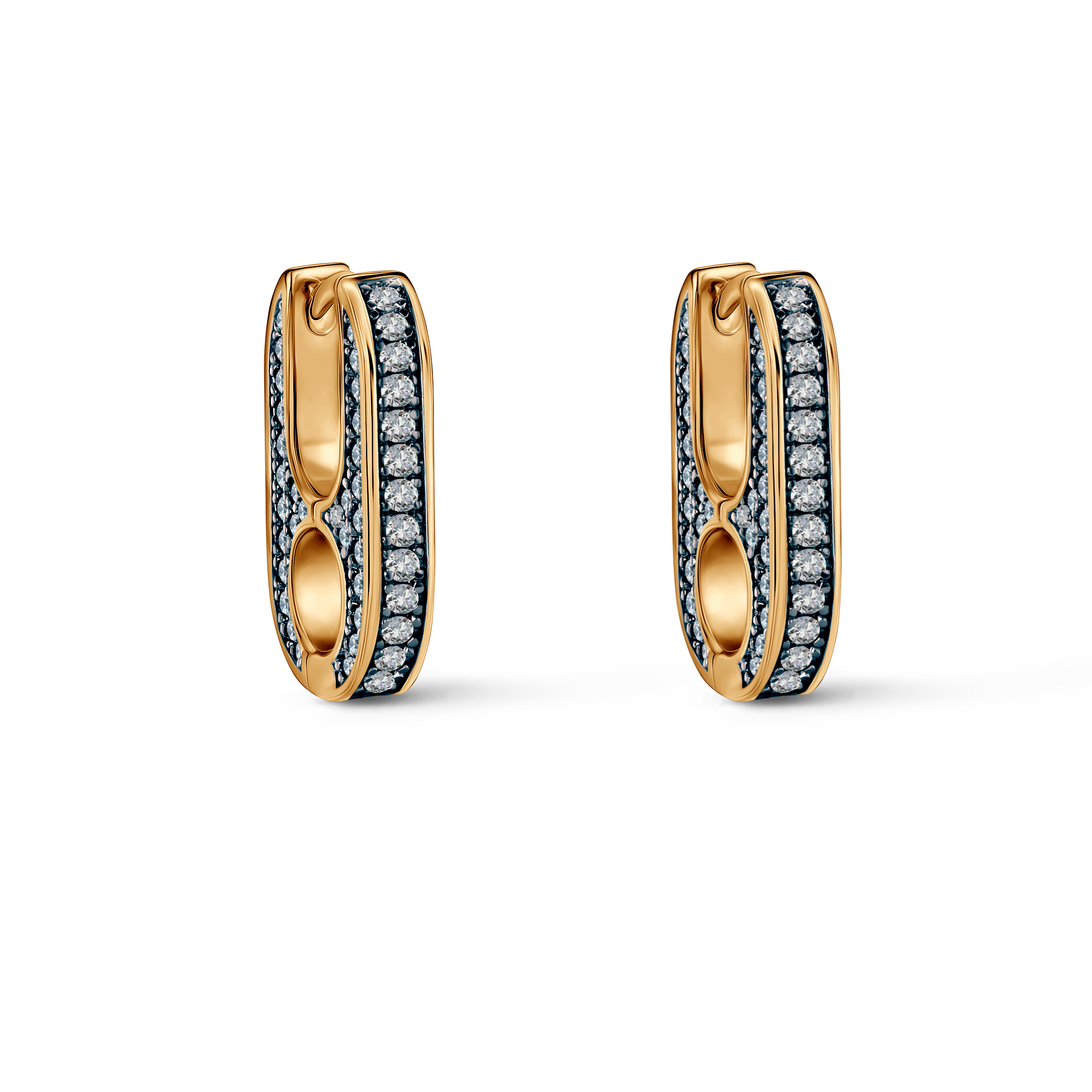 Kolczyki srebrne Prismé, pozłacane