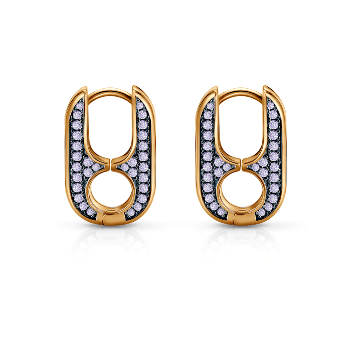 Kolczyki srebrne Prismé, pozłacane