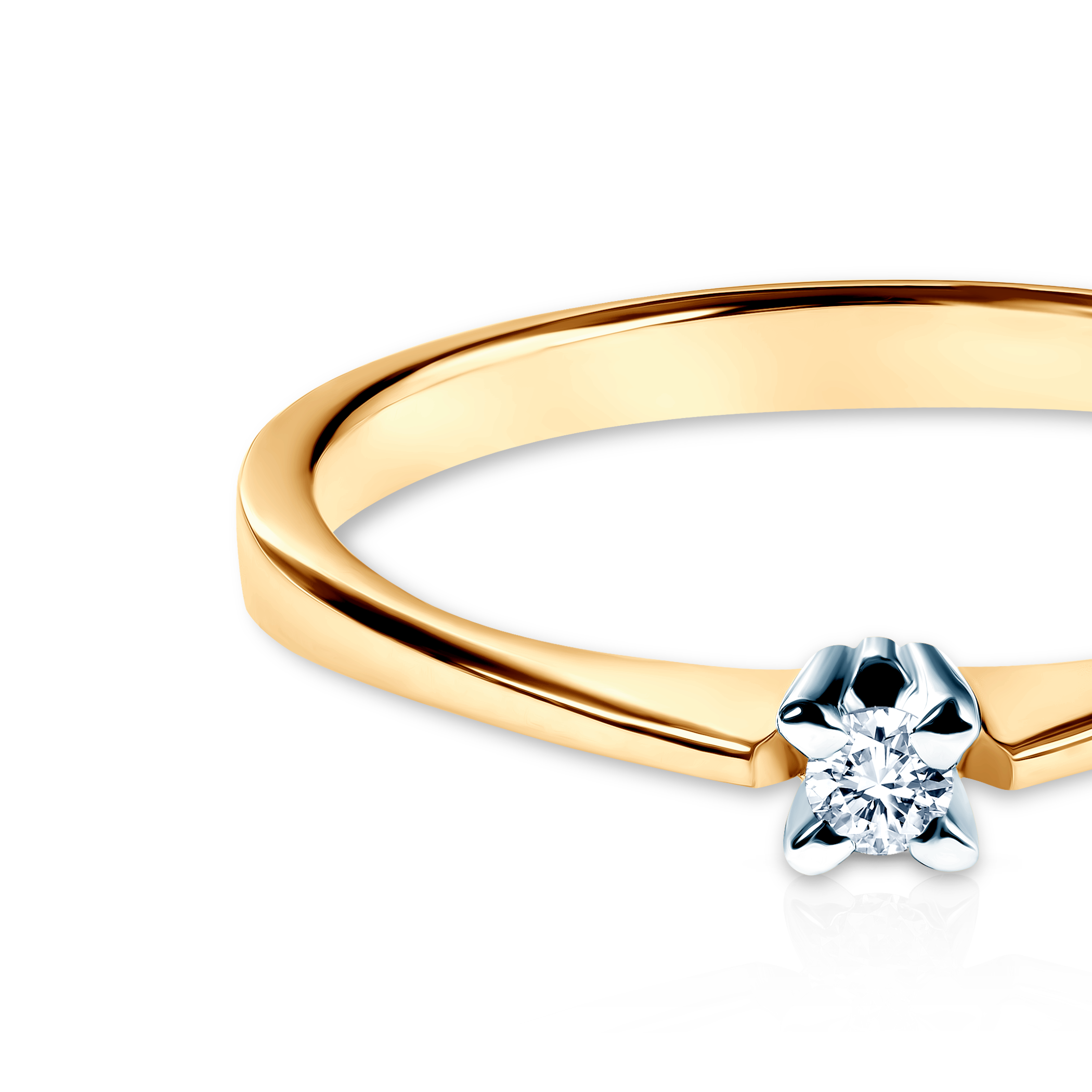 Pierścionek zaręczynowy Savicki: złoto, diamenty