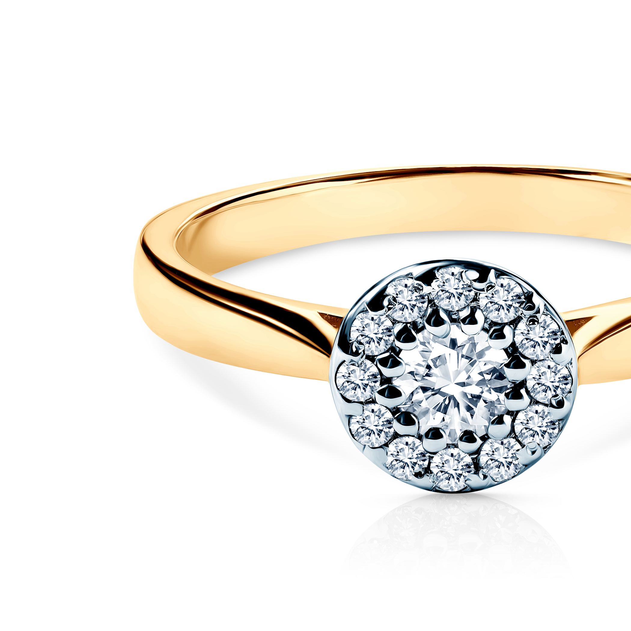 Pierścionek zaręczynowy Savicki: złoto, diamenty