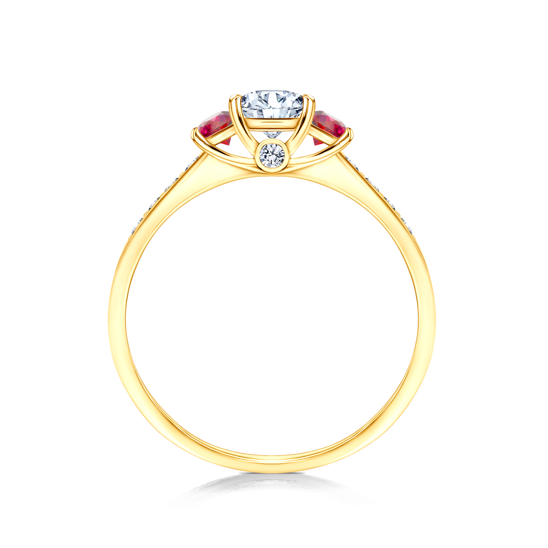 Pierścionek zaręczynowy Dream: złoty, rubin 0,3 ct