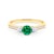 Zásnubní prsten Dream: žluté zlato, smaragd, bílé safíry, diamanty