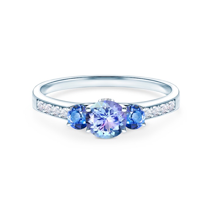 Pierścionek zaręczynowy Dream: białe złoto, tanzanit