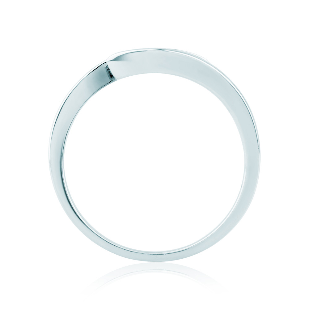 Pierścionek zaręczynowy Minimalism: białe złoto, diament