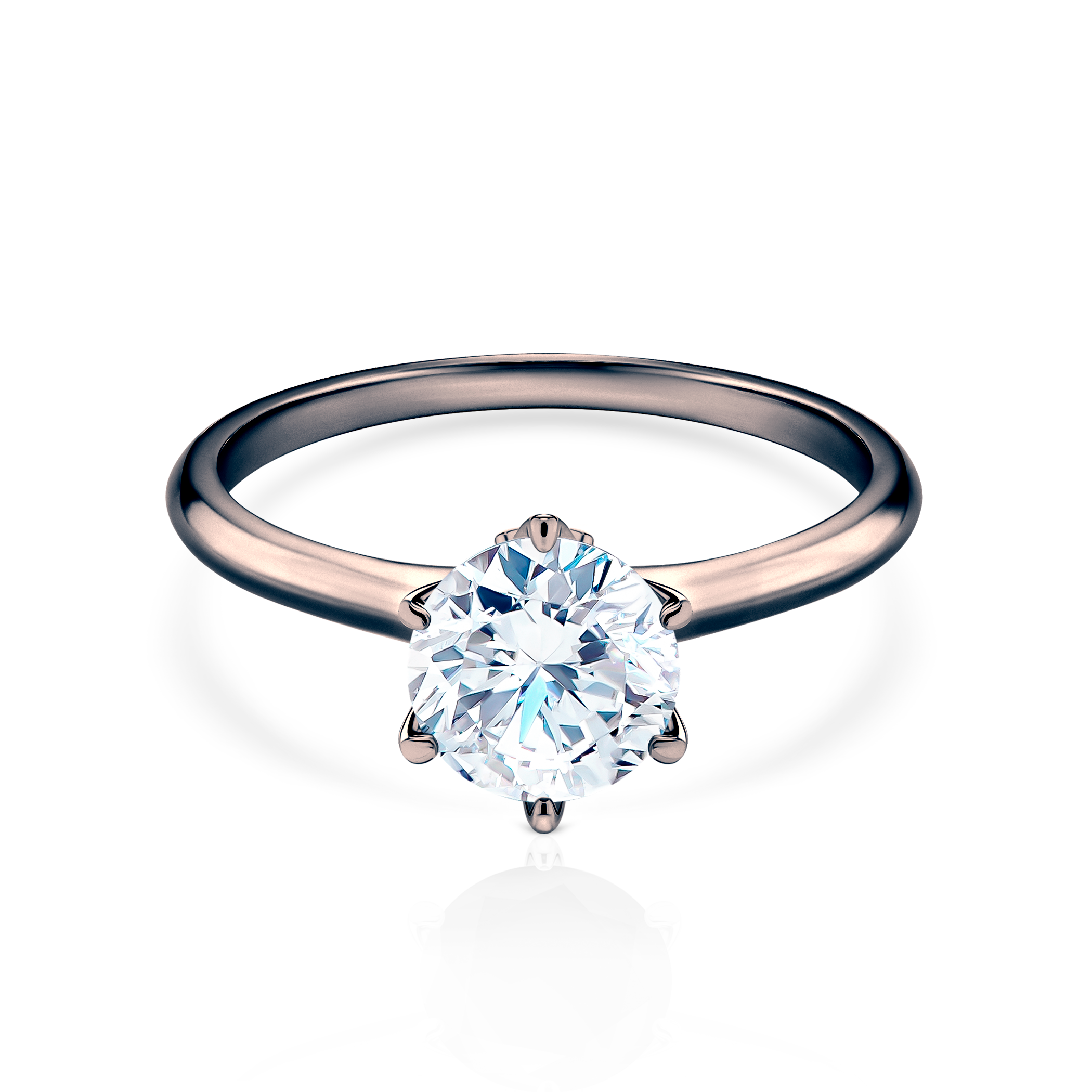 Zásnubní prsten The Journey: černé zlato, diamant