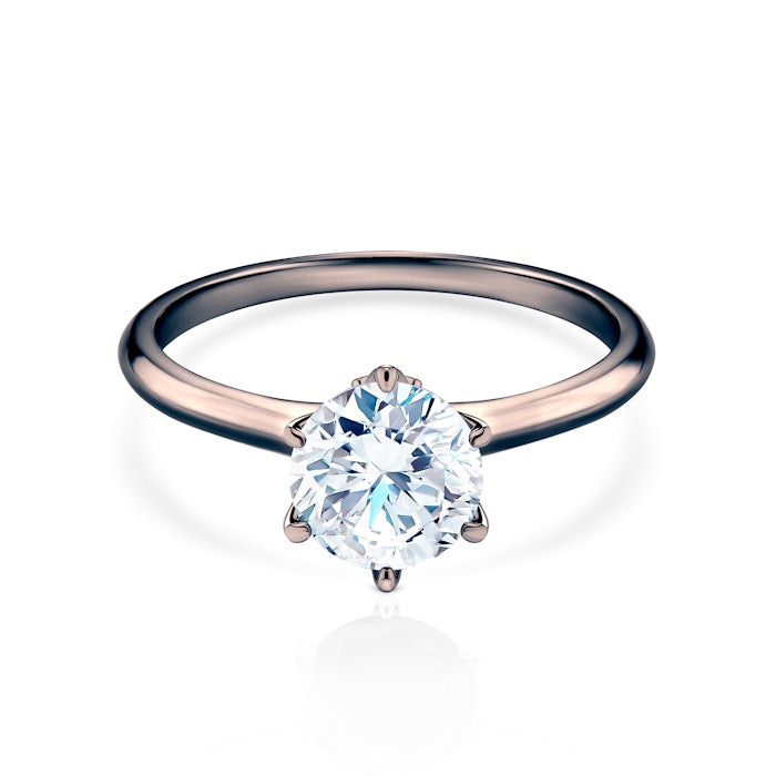 Zásnubný prsteň The Journey: čierne zlato, diamant