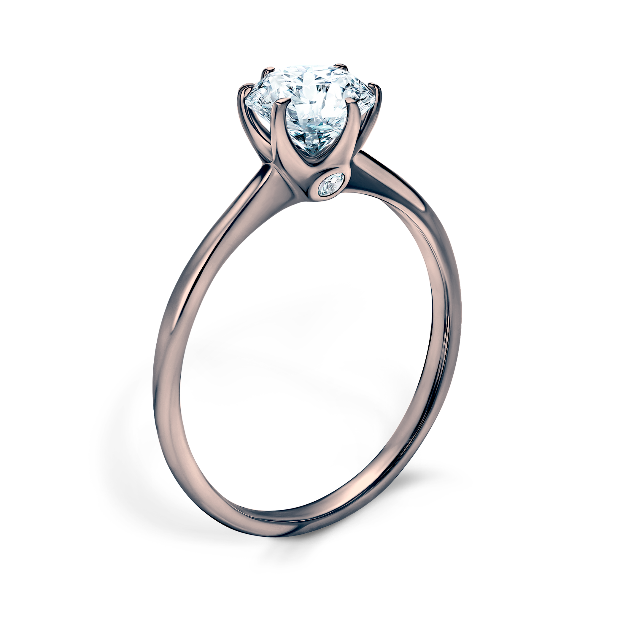 Pierścionek zaręczynowy The Journey: czarne złoto, diament