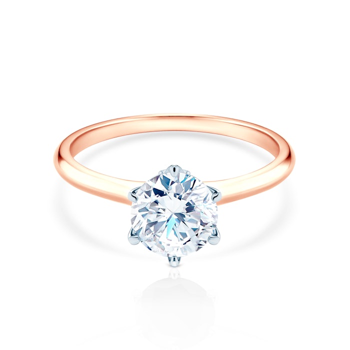 Zásnubný prsteň The Journey: dvojfarebné zlato, diamant