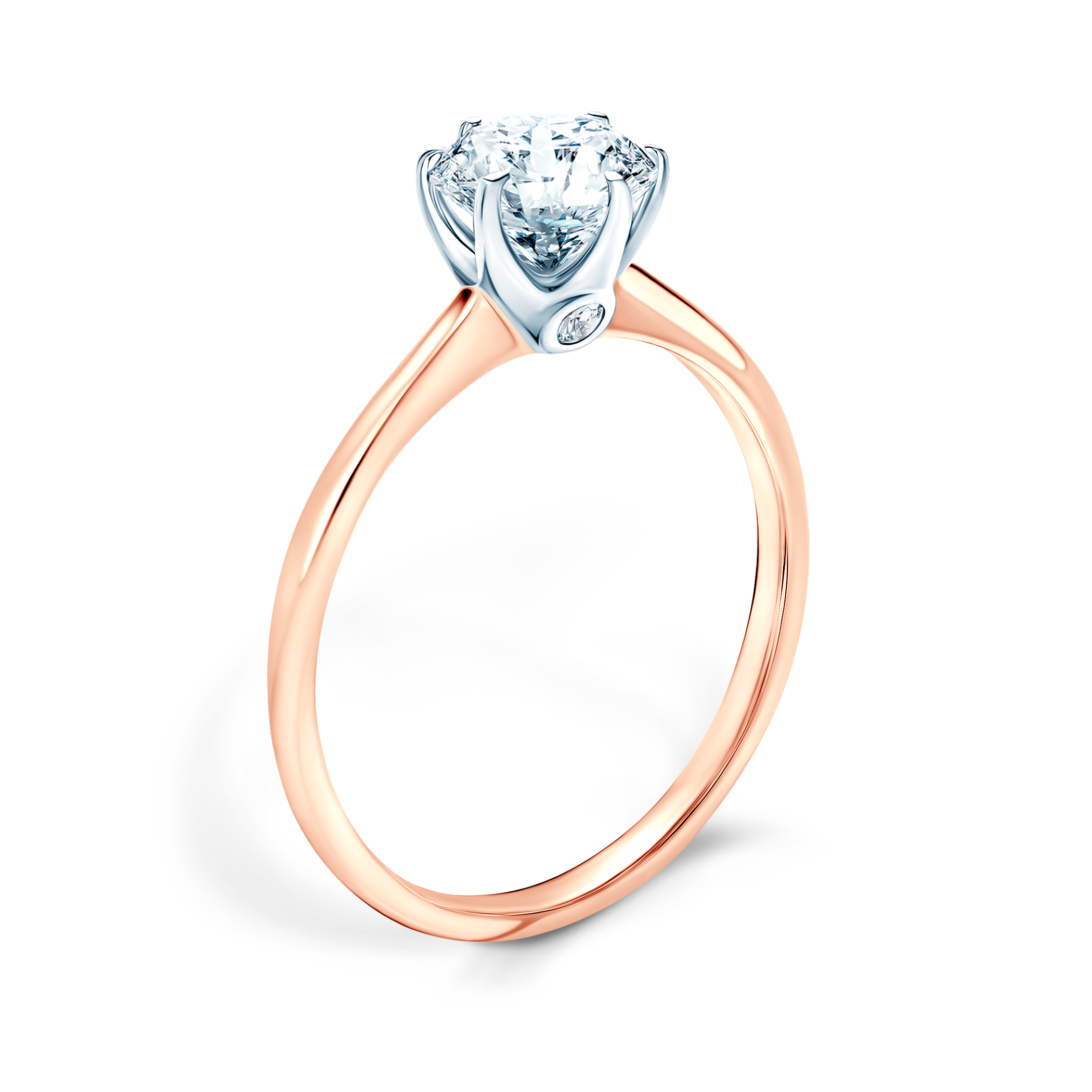 Pierścionek zaręczynowy The Journey: dwukolorowe złoto, diament 