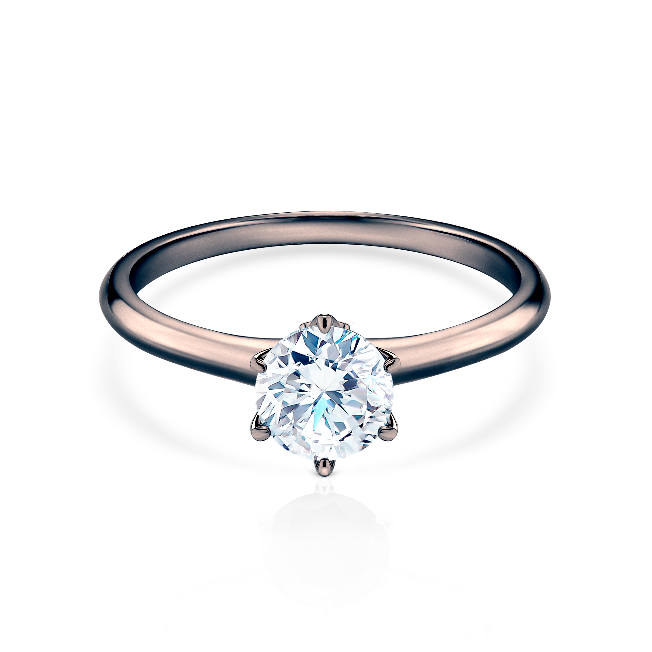 Zásnubní prsten The Journey: černé zlato, diamant