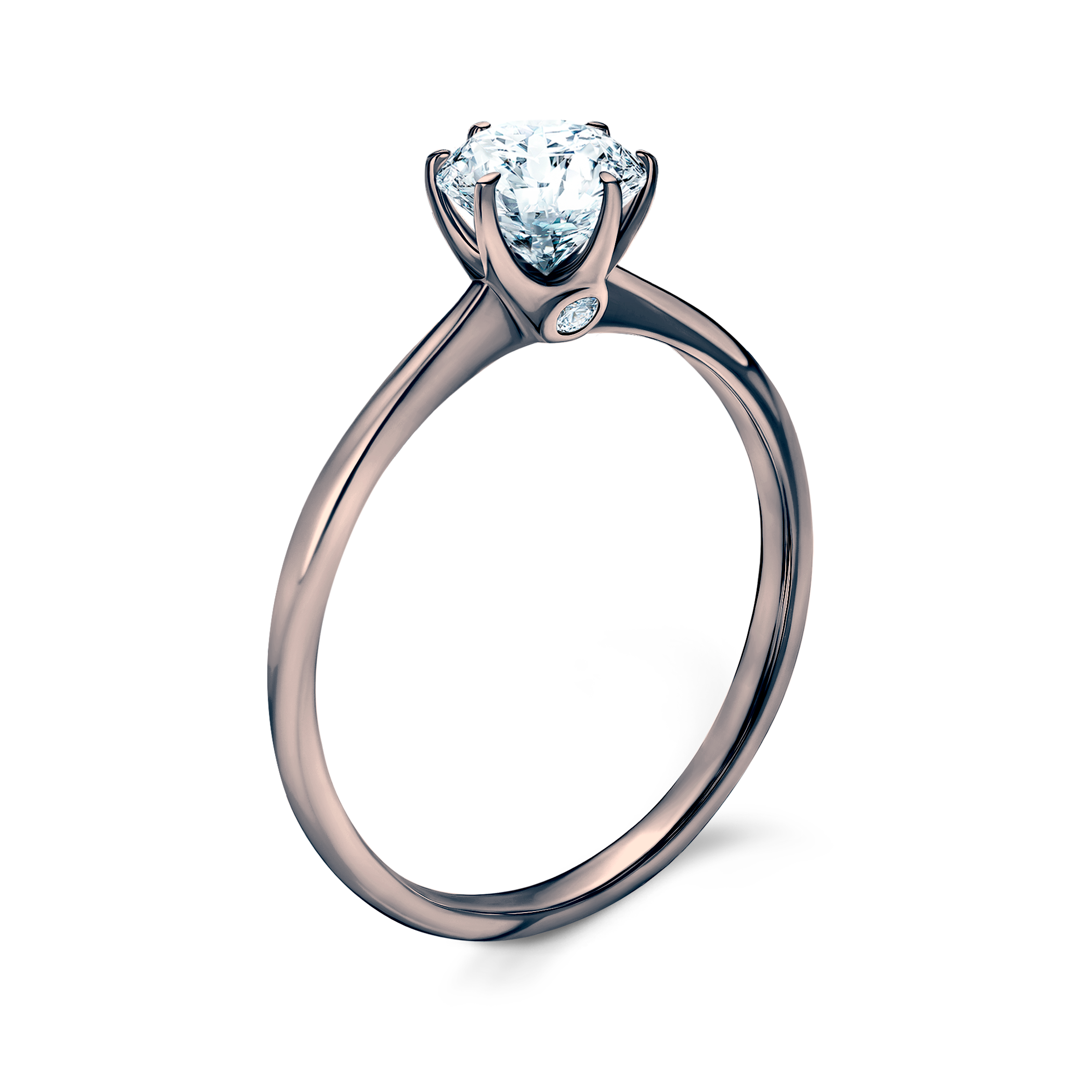 Pierścionek zaręczynowy The Journey: czarne złoto, diament